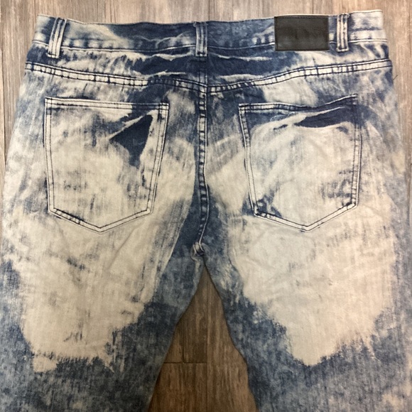 Moto Stone Washed Mens Jeans - Picture 9 of 9